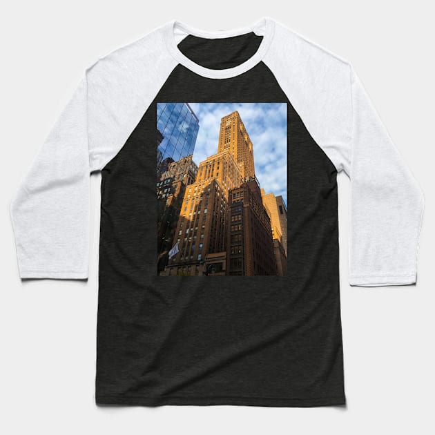 Murray Hill Skyscrapers Manhattan NYC Baseball T-Shirt by eleonoraingrid